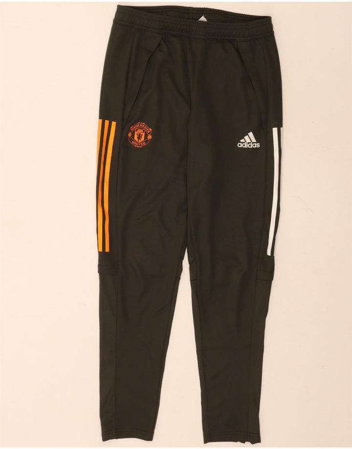 Pantaloni de trening Adidas pentru bărbați Manchester United, poliester mediu kaki