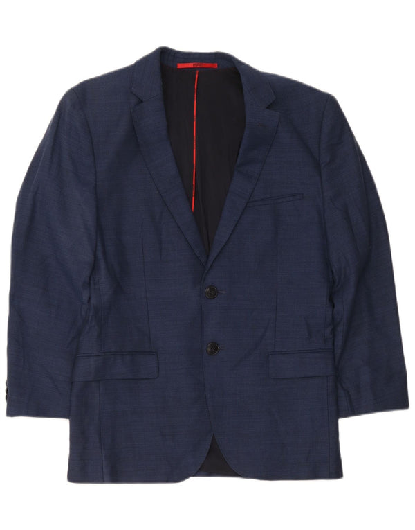 Blazer pentru bărbați Hugo Boss, cu 2 nasturi, EU 46, lână virgină, bleumarin, mic