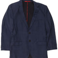 Blazer pentru bărbați Hugo Boss, cu 2 nasturi, EU 46, lână virgină, bleumarin, mic