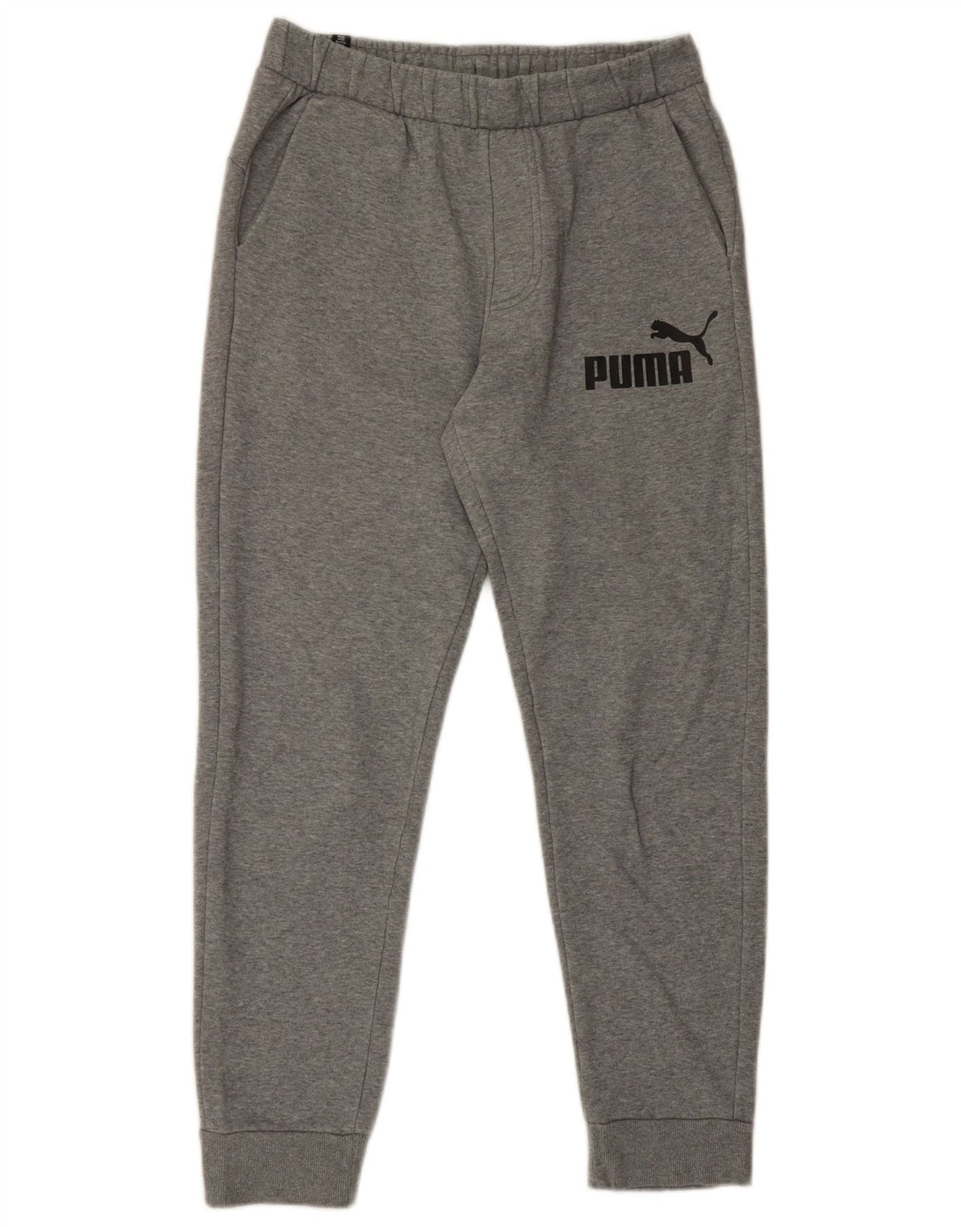 Pantaloni de trening cu grafică Puma pentru bărbați Joggeri din bumbac gri mediu