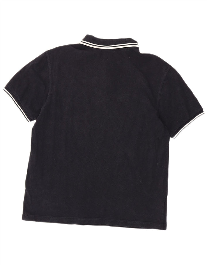 Cămașă polo Fred Perry pentru bărbați, bumbac mediu albastru bleumarin