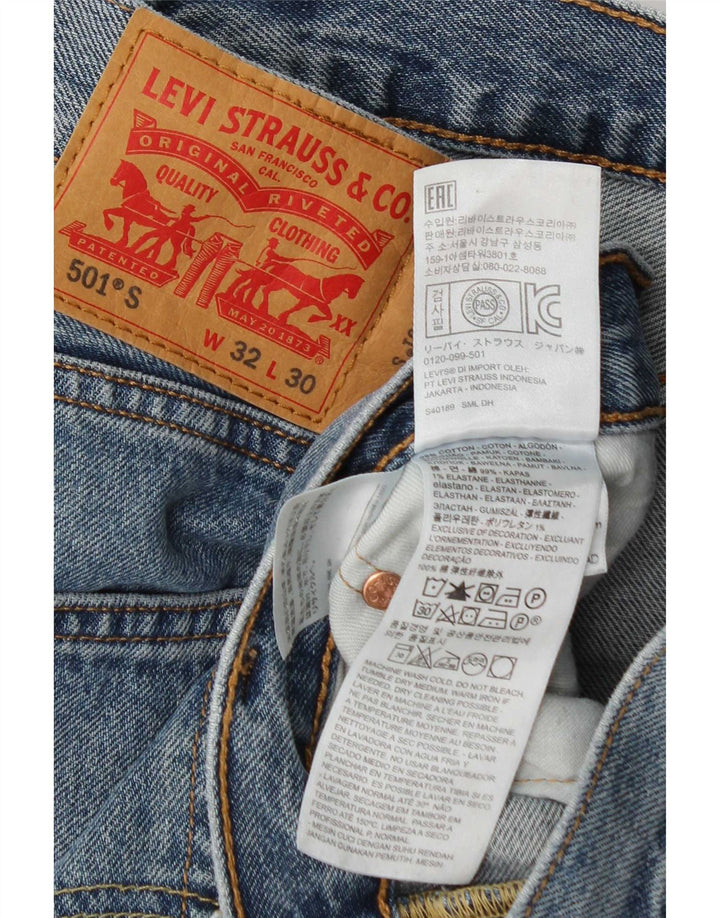 Blugi drepti pentru bărbați Levi's 501 W32 L30 Bumbac albastru