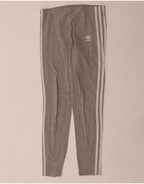 Leggings pentru fete Adidas 11-12 ani, bumbac cu pete gri