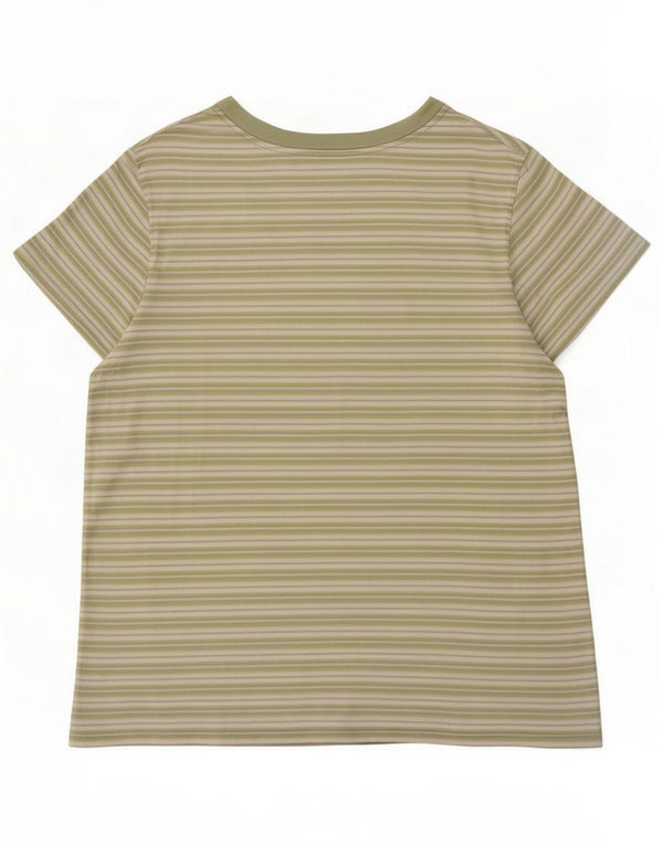 Tricou pentru femei Levi's Top UK 16, bumbac cu dungi verzi mari