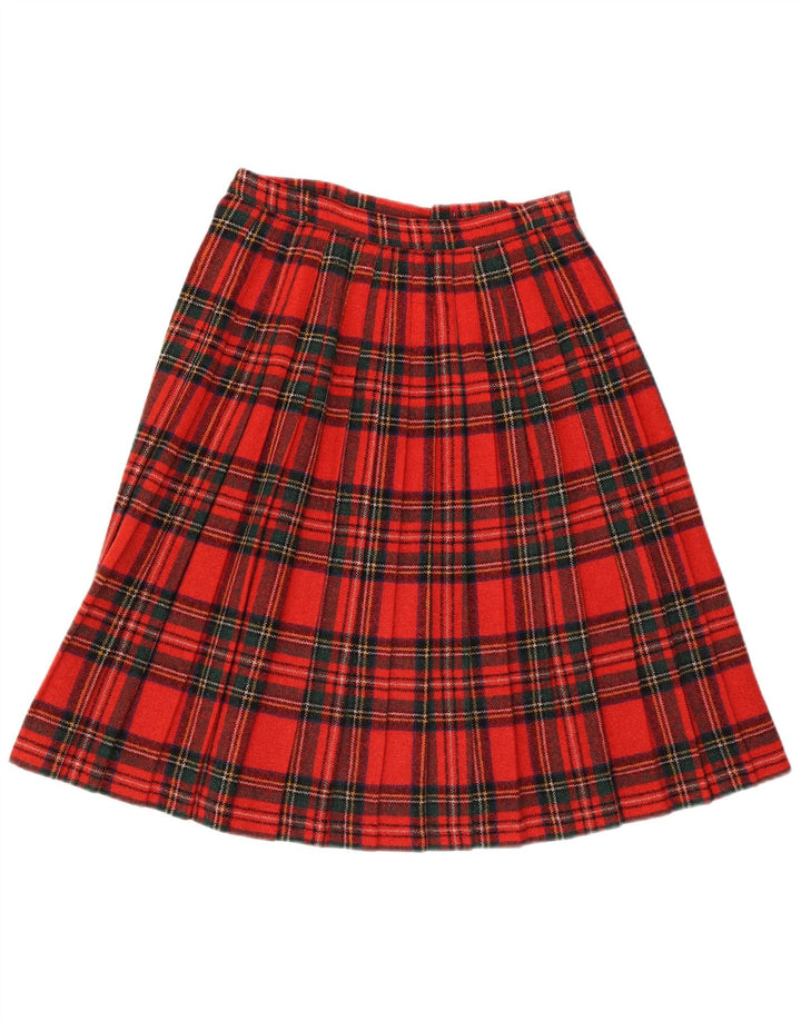 Fusta Wrap pentru femei Clan Laird W30 Lână carouri roșie medie