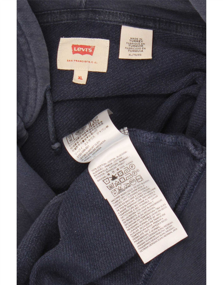 Pulover Levi's pentru bărbați, cu fermoar, bumbac, XL, albastru