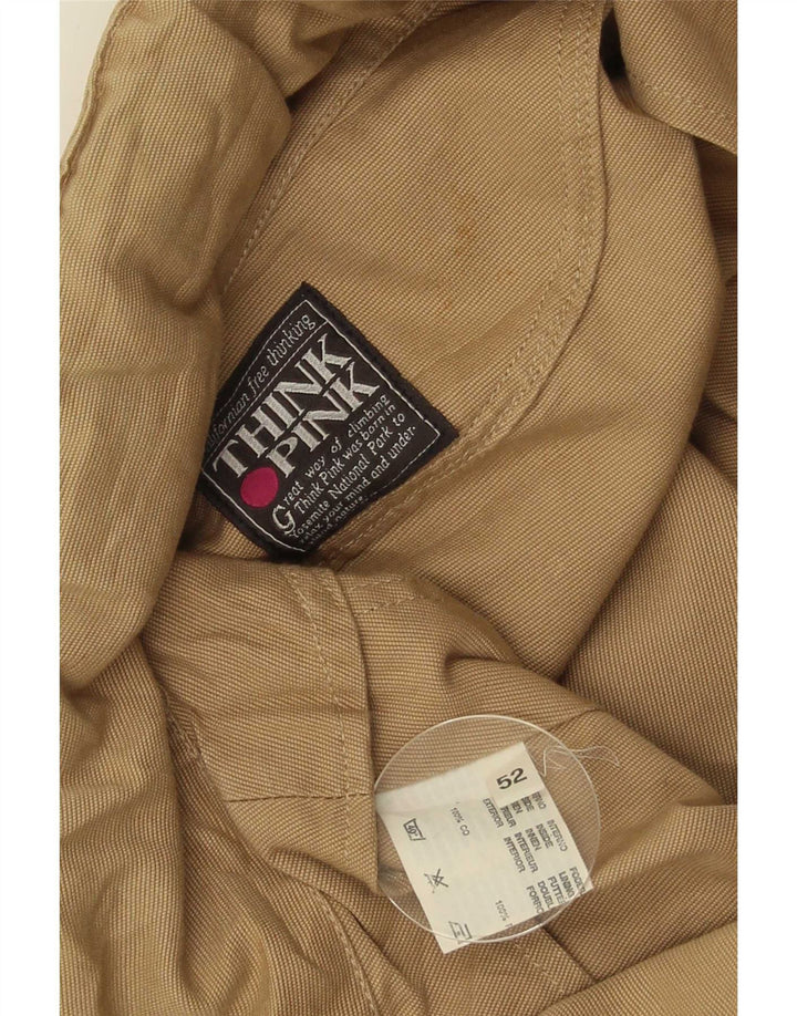 Jachetă cu glugă pentru bărbați Think Pink IT 52 XL, bumbac, bej