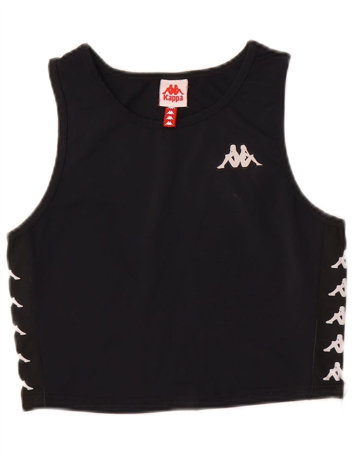 Top cu vestă cu grafică pentru femei Kappa UK 12 Medium Black