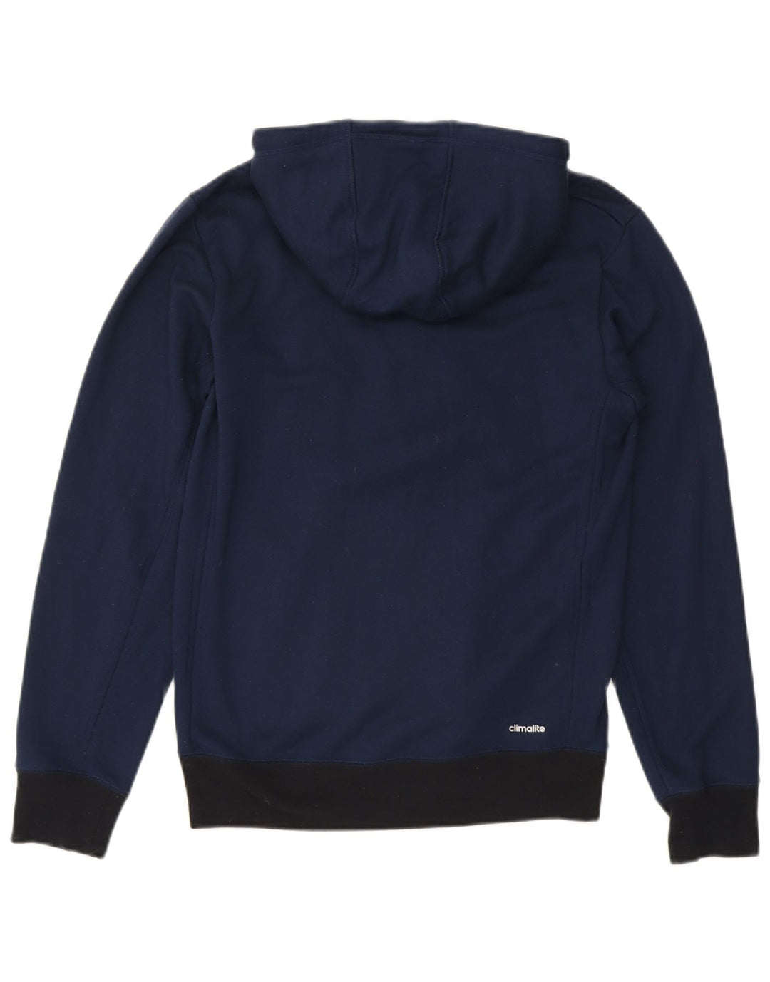 ADIDAS Mens Climalite Zip Hoodie Sweater Small Navy Blue Polyester