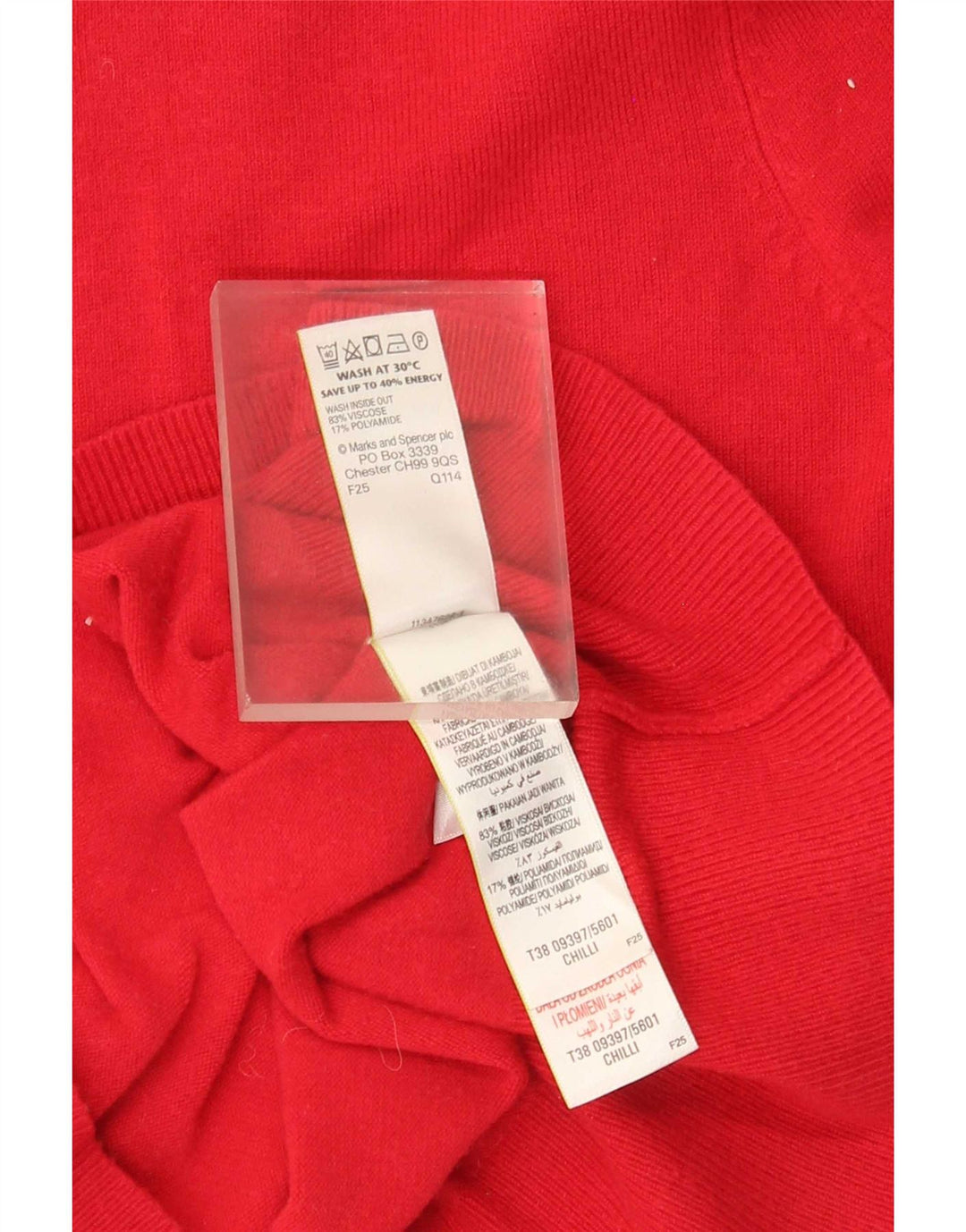 Pulover cardigan pentru femei Marks & Spencer UK 12 Medium Red Viscose