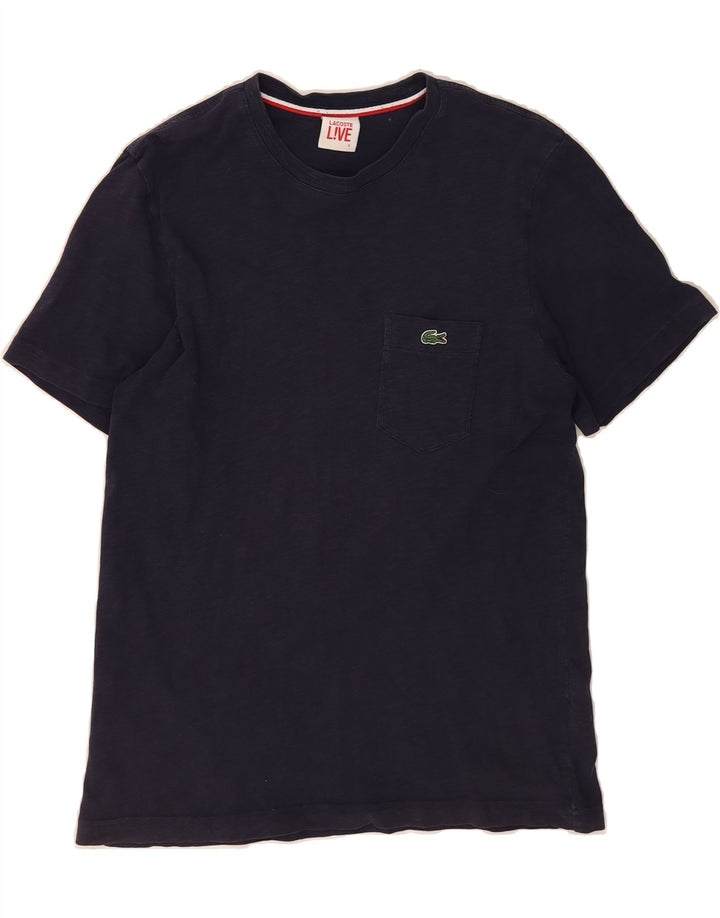 LACOSTE Mens T-Shirt Top Size 3 Small Navy Blue Cotton Vintage Lacoste and Second-Hand Lacoste from Messina Hembry 