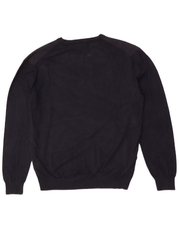 Pulover pentru femei Trussardi cu gât de barcă UK 18 XL bleumarin, viscoză
