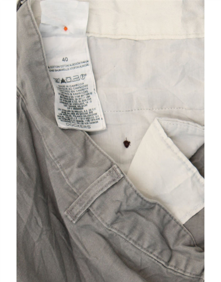 DOCKERS Mens Chino Shorts  W40 XL Grey Cotton Vintage Dockers and Second-Hand Dockers from Messina Hembry 