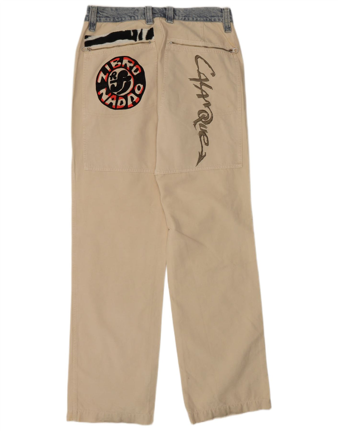 Pantaloni cargo obișnuiți pentru bărbați Think Pink EU 48 Mediu L32 L33 Bej Bumbac