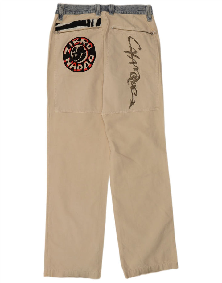 Pantaloni cargo obișnuiți pentru bărbați Think Pink EU 48 Mediu L32 L33 Bej Bumbac
