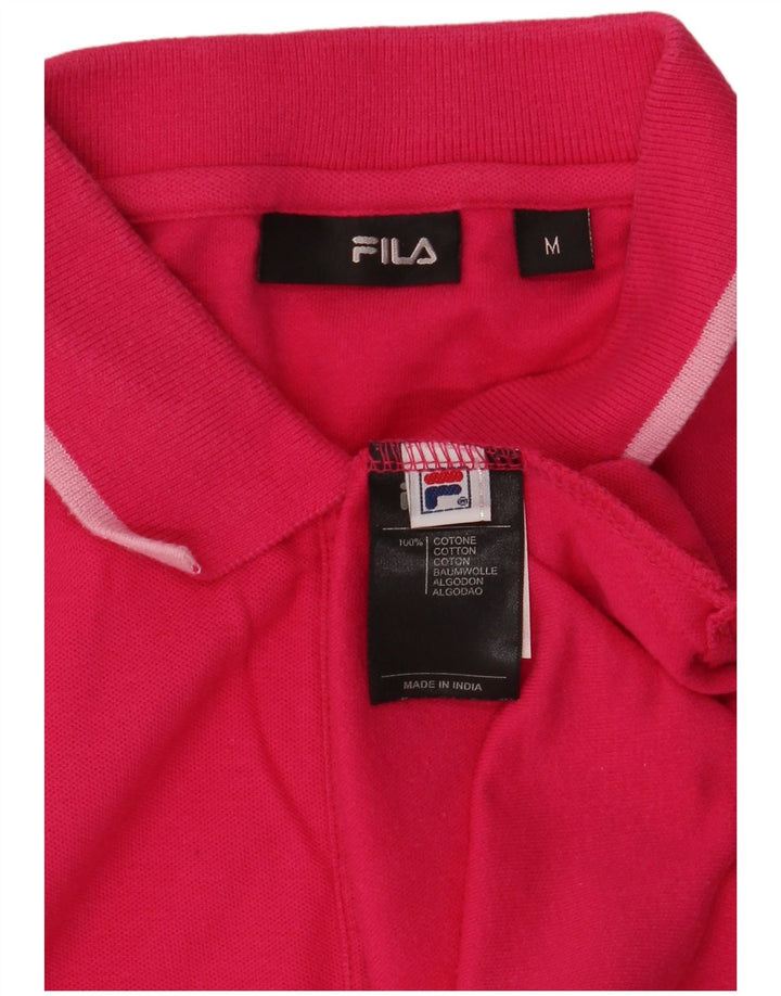 Tricou polo Fila pentru femei UK 12, bumbac roz mediu