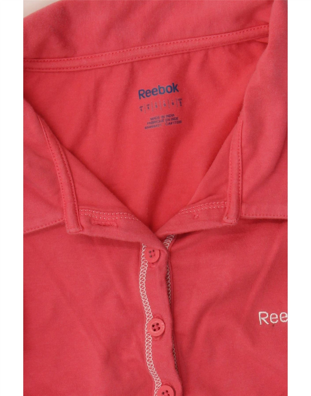 REEBOK Womens Polo Shirt UK 8 Small Pink Vintage Reebok and Second-Hand Reebok from Messina Hembry 
