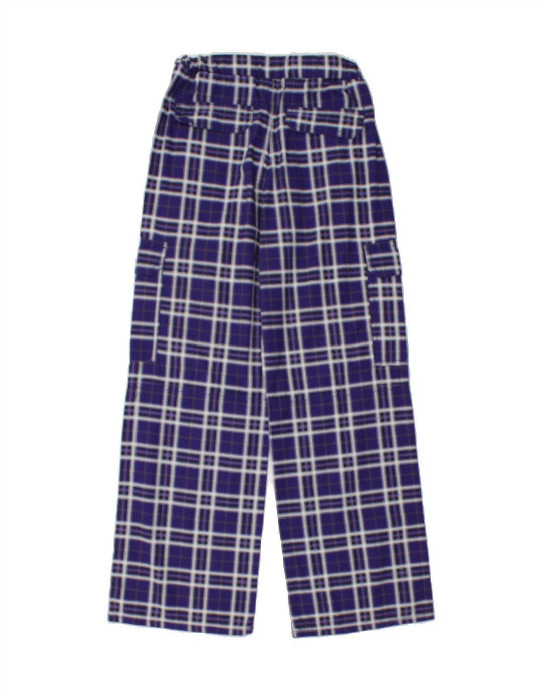 H&M Boys Straight Cargo Trousers 12-13 Years W28 L27 Blue Check Vintage H&M and Second-Hand H&M from Messina Hembry 