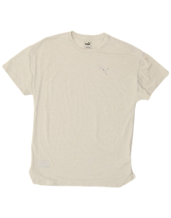 Puma Mens T-Shirt Top Medium Grey Flecked Polyester
