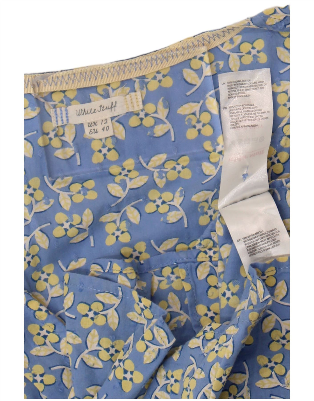 Bluză cu mânecă scurtă pentru femei White Stuff Top UK 12 Medium Blue Floral