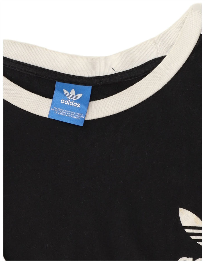 Tricou pentru bărbați Adidas Top Mediu Negru Poliester Bloc de culoare