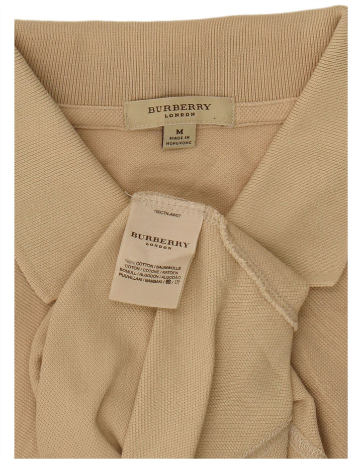 Tricou polo Burberry pentru bărbați, bumbac, bej mediu
