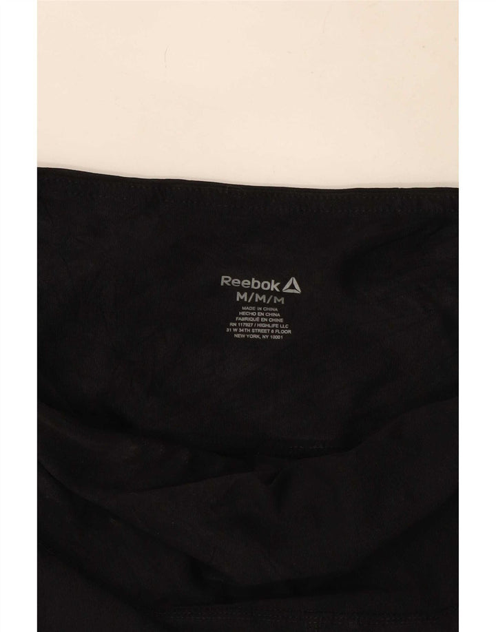 Leggings grafic Reebok pentru femei UK 12 Medium Black
