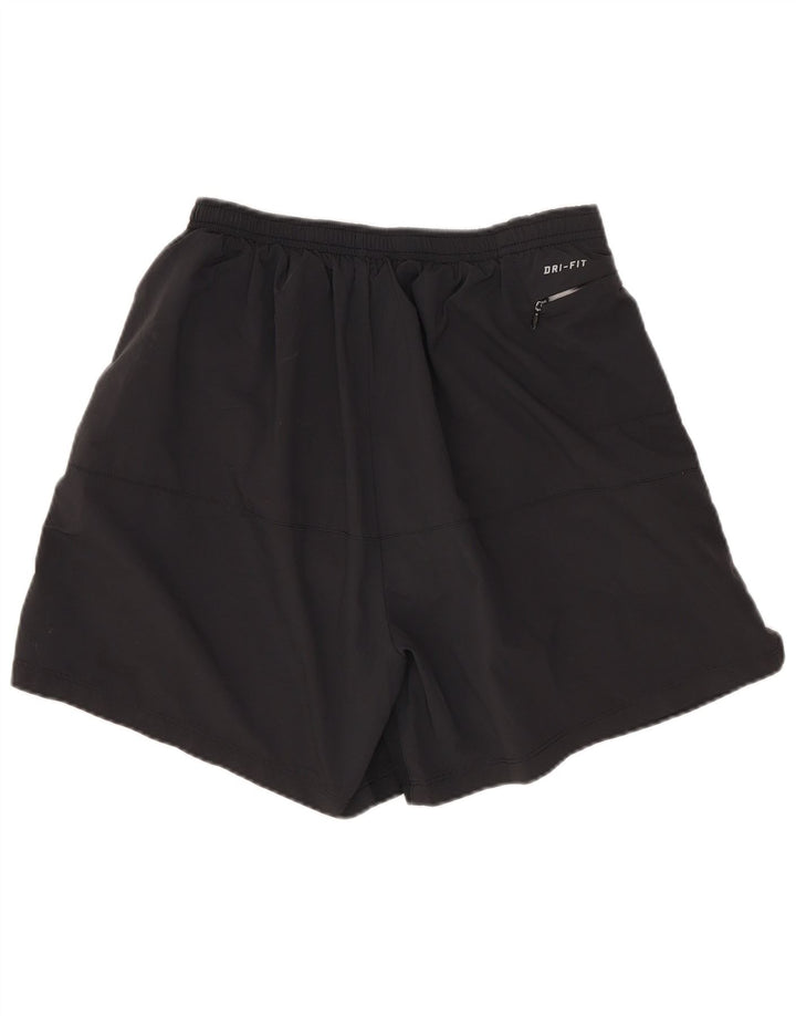 Pantaloni scurți sport Nike Dri Fit pentru bărbați, poliester mediu negru