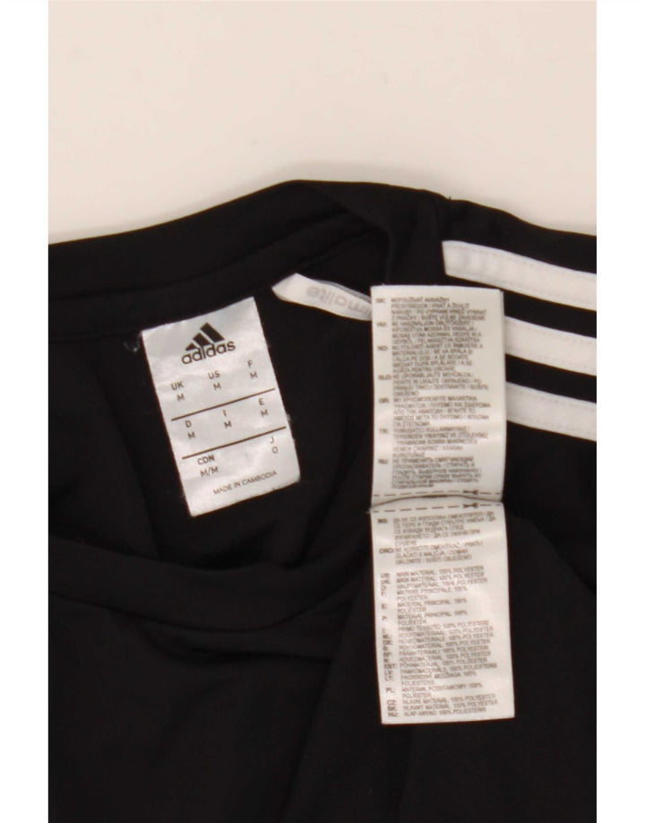 Tricou Adidas Climalite pentru bărbați Top Mediu Negru Poliester Colorblock