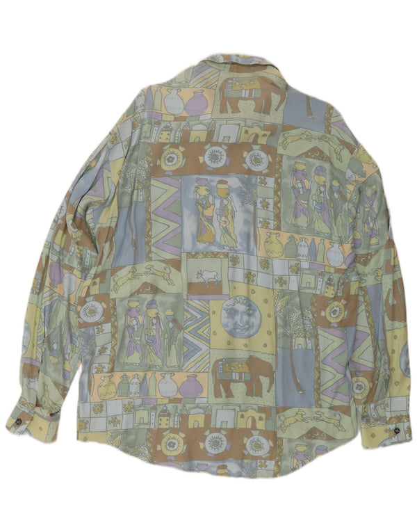 Cămașă Vintage pentru bărbați, mare, multicoloră, patchwork