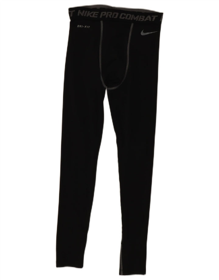 Leggings grafici Nike Dri Fit pentru bărbați, poliester negru mic