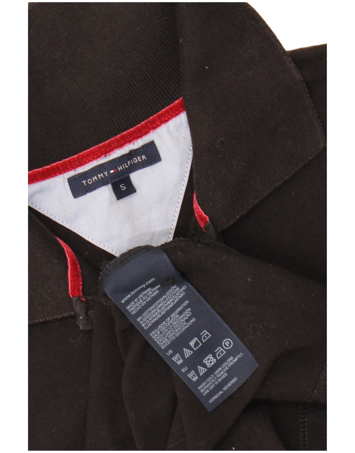 Tricou polo TOMMY HILFIGER pentru femei UK 8 mic bumbac negru