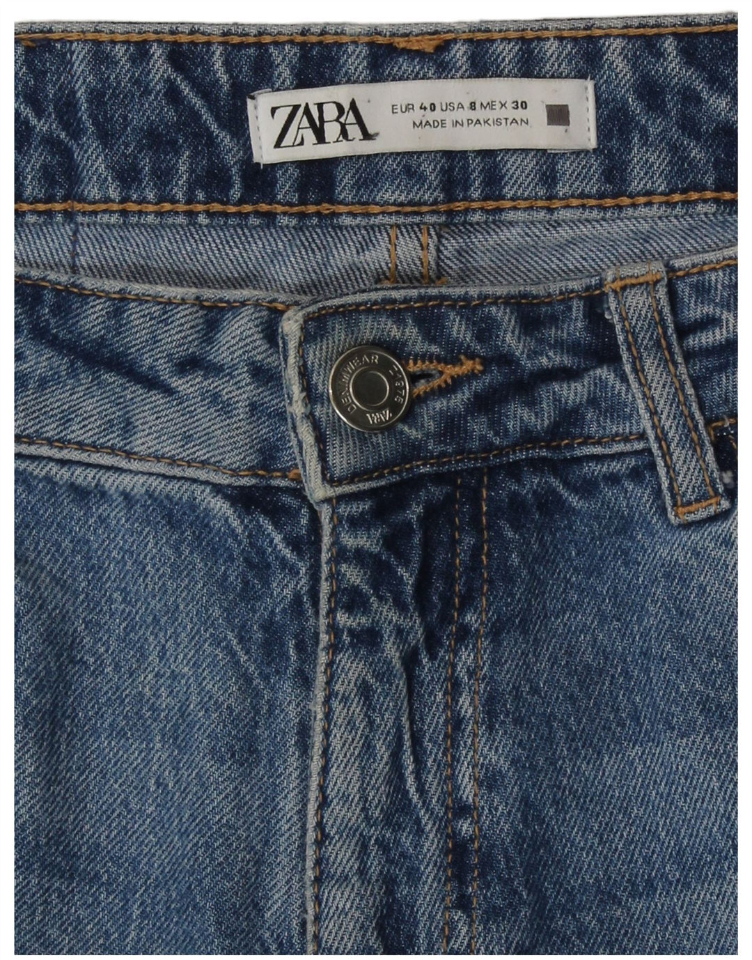 Blugi Zara femeie cu talie înaltă EU 40 Medium W30 L28 Albastru