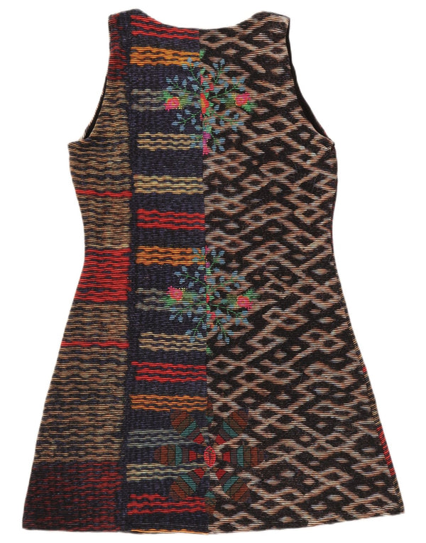Desigual Womens Sleeveless A-Line Dress UK 18 XL Multicoloured Floral