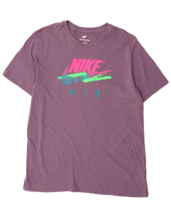 Tricou grafic Nike pentru bărbați Top mare din bumbac violet