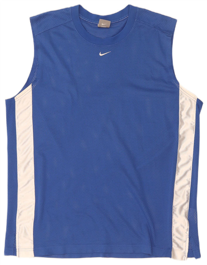 Vestă pentru bărbați Nike, mare, albastru, poliester color bloc