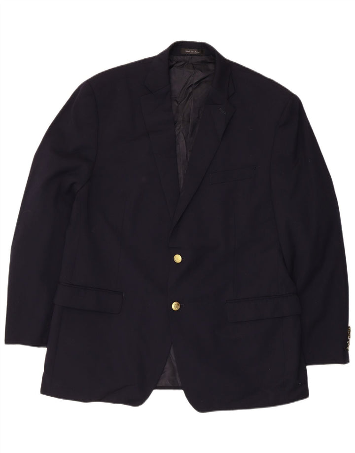 Jachetă Blazer pentru bărbați Chaps cu 2 nasturi UK 38 Mediu Lână bleumarin