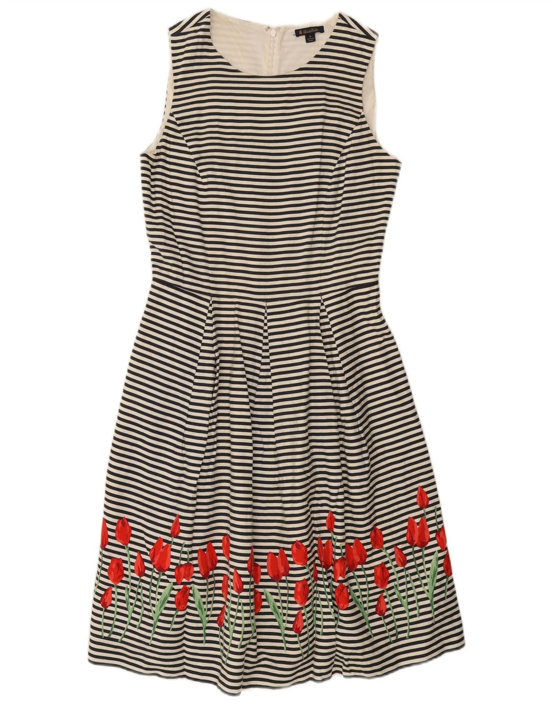 Rochie A-Line pentru femei Brooks Brothers US 8 Medium Off White Striped