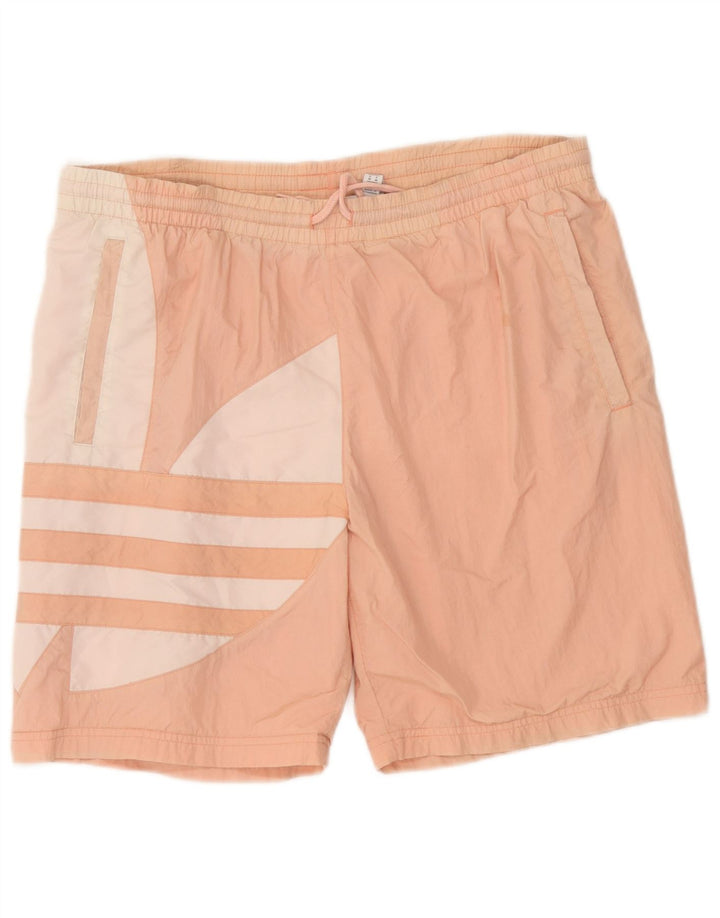 Pantaloni scurți de înot grafic Adidas pentru bărbați, poliamidă, roz mediu