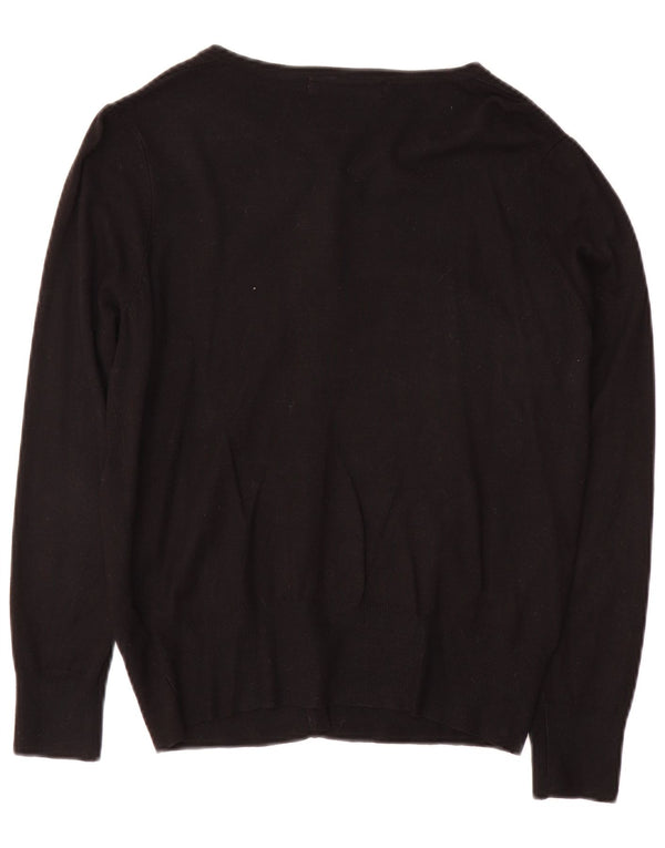 Pulover cardigan pentru femei Marks & Spencer UK 14 Medium Black Viscose