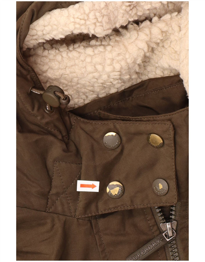 SUPERDRY Jachetă Windbreaker cu glugă pentru femei UK 12 Medium Khaki
