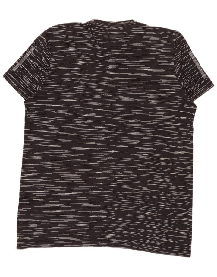 Tricou pentru bărbați ADIDAS Top Medium Black Pinstripe Bumbac