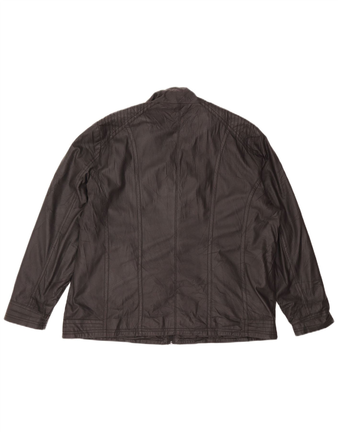 Jachetă din piele artificială pentru bărbați vintage IT 48 Poliester mediu negru