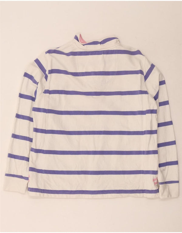 Crew Clothing Hanorac pentru femei cu fermoar și gât Pulover UK 16 mare cu dungi albe