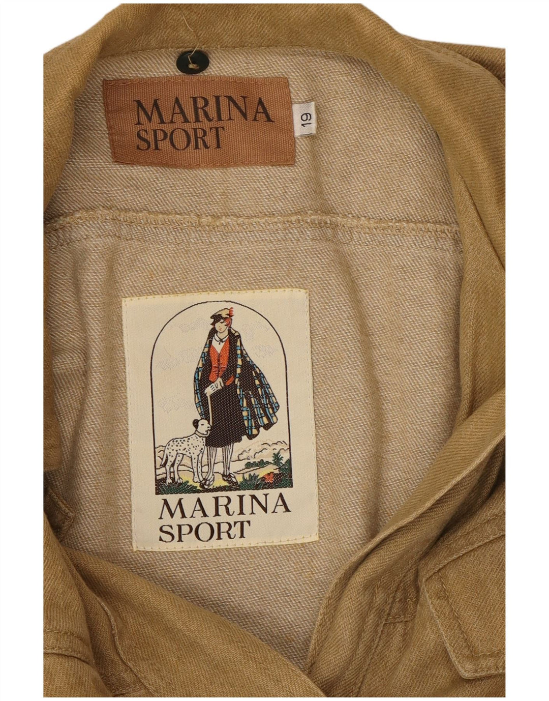 Jachetă de blugi supradimensionată pentru femei Marina Sport Mărimea 19 Bumbac kaki mic