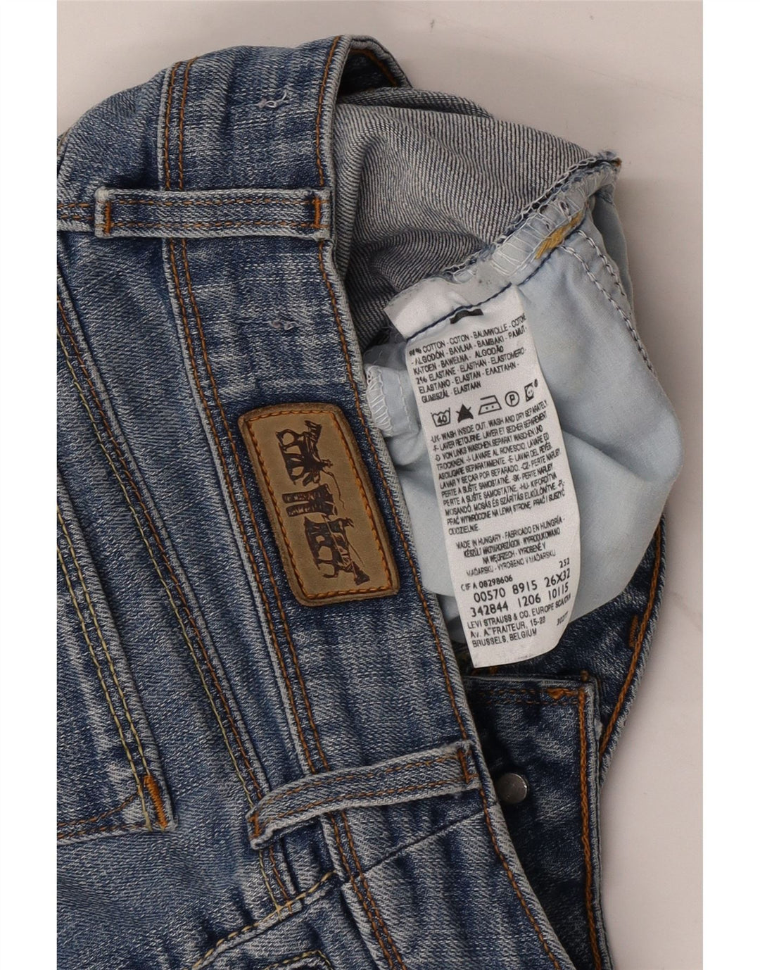 Pantaloni scurți Levi's 570 Denim W26 Small Blue Bumbac