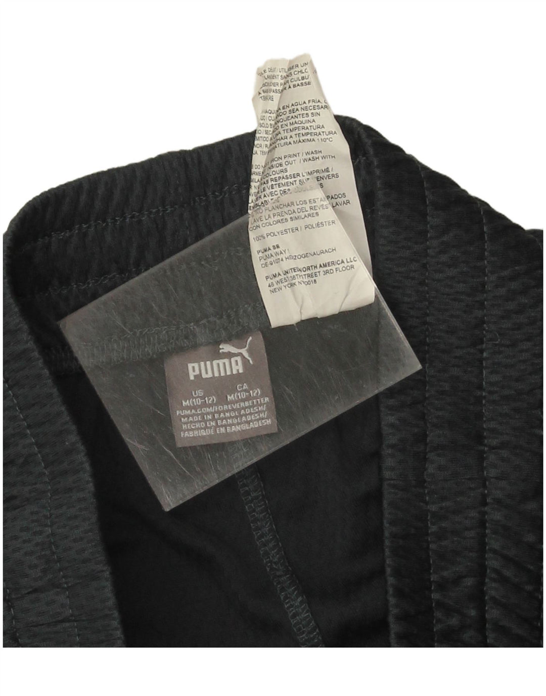 Pantaloni scurți sport Puma pentru băieți 10-11 ani poliester negru mediu