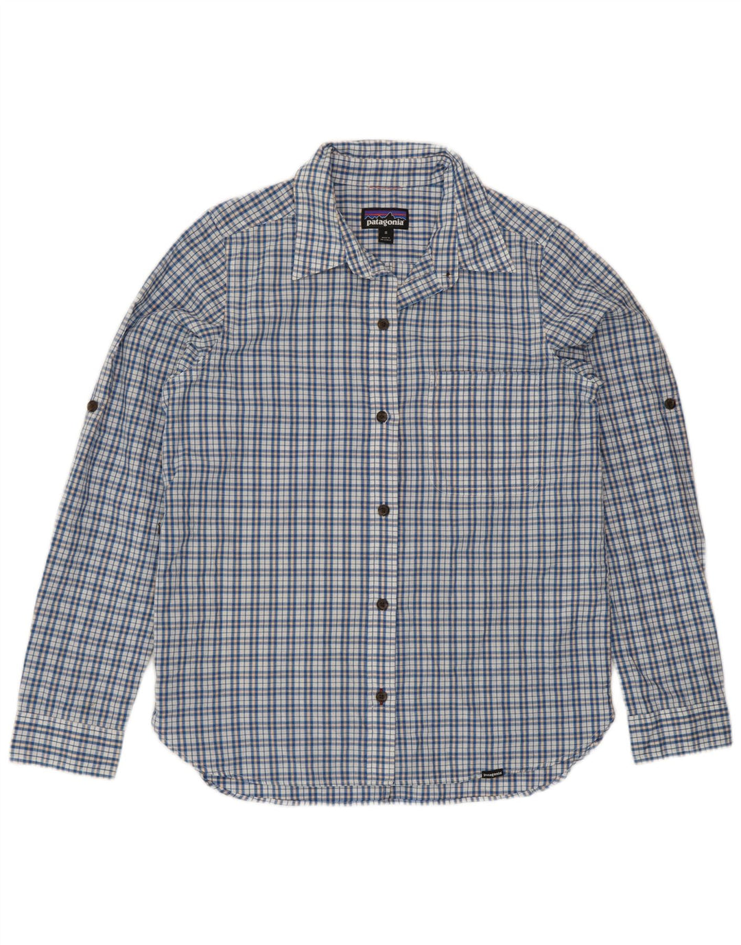 Cămașă Patagonia pentru femei UK 14 Medium Blue Check Bumbac