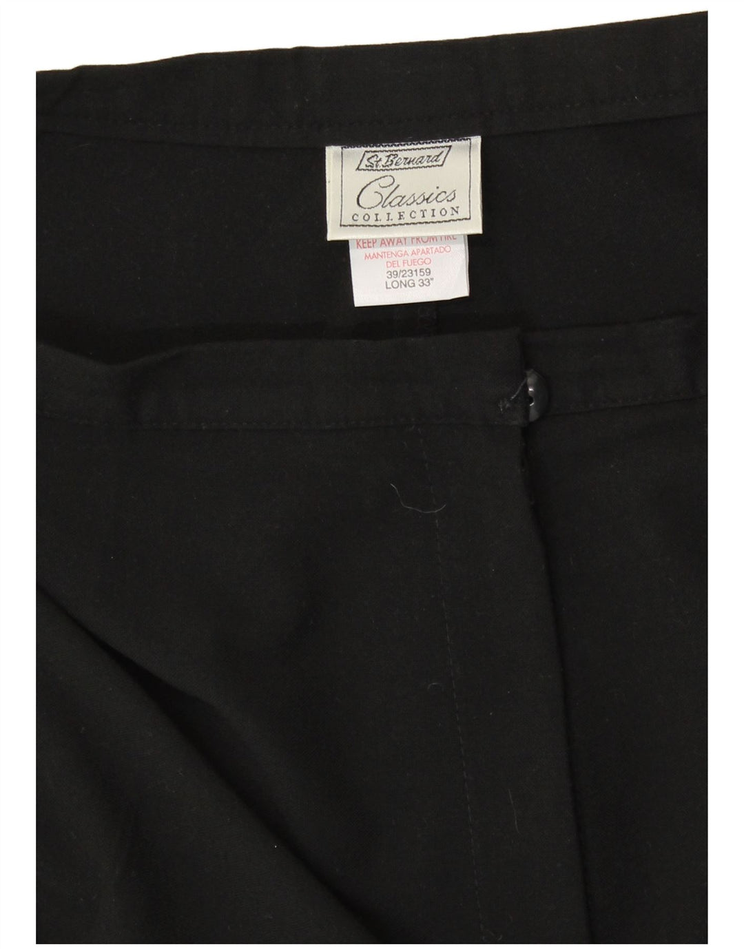ST. BERNARD Womens Straight Casual Trousers W36 L31 Black