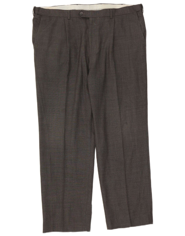 Pantaloni casual drepti pentru bărbați Marks & Spencer L40 L31 Lână gri